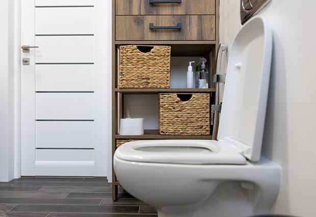 Bathroom sink gurgles when toilet flushes